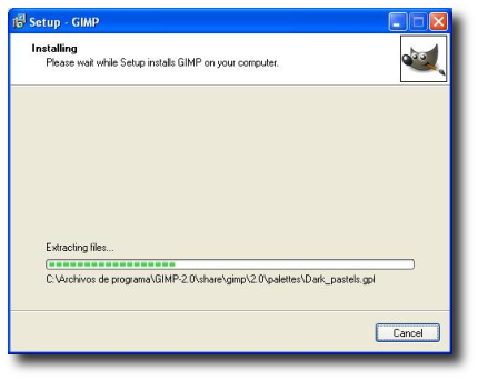 Instalación de Gimp 6