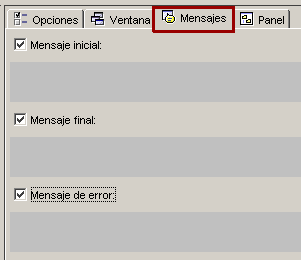 Pestaña mensajes