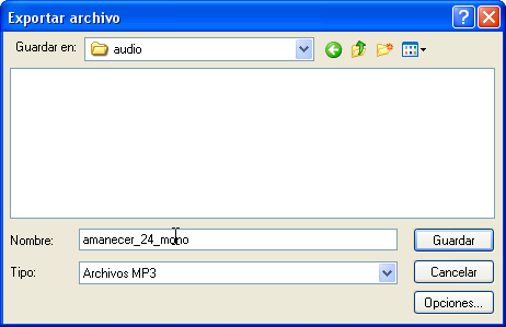 Exportar archivo