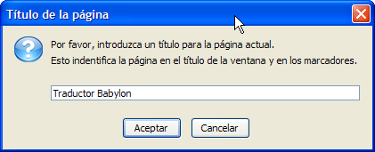 Título de la página