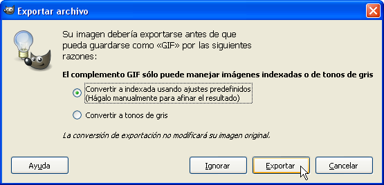 Exportar archivo